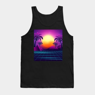 Tranquil Sunset Vaporwave Aesthetic Tank Top